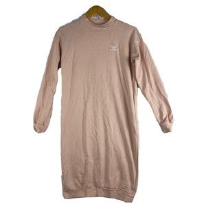 Adidas Originals Pastel Camo Crew Long Sweatshirt Dress Womens Sz S Pale Pink